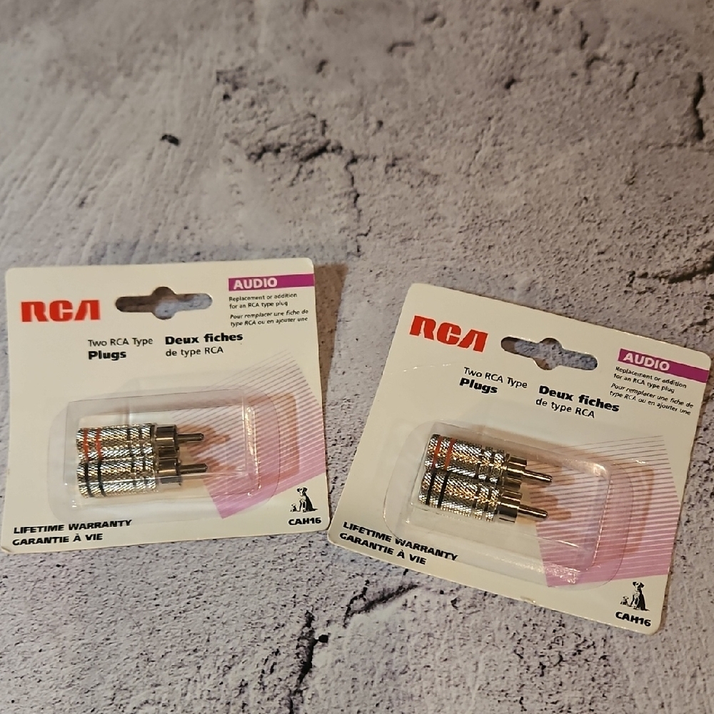 🌟3/$25🌟 2 SETS OF Pair of RCA audio replacement plugs.